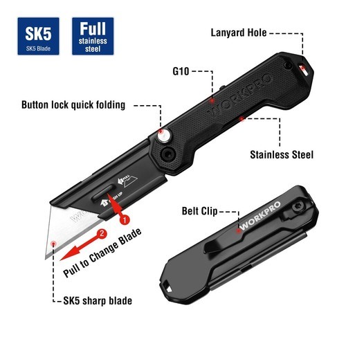 Workpro edc folding utility - folding,